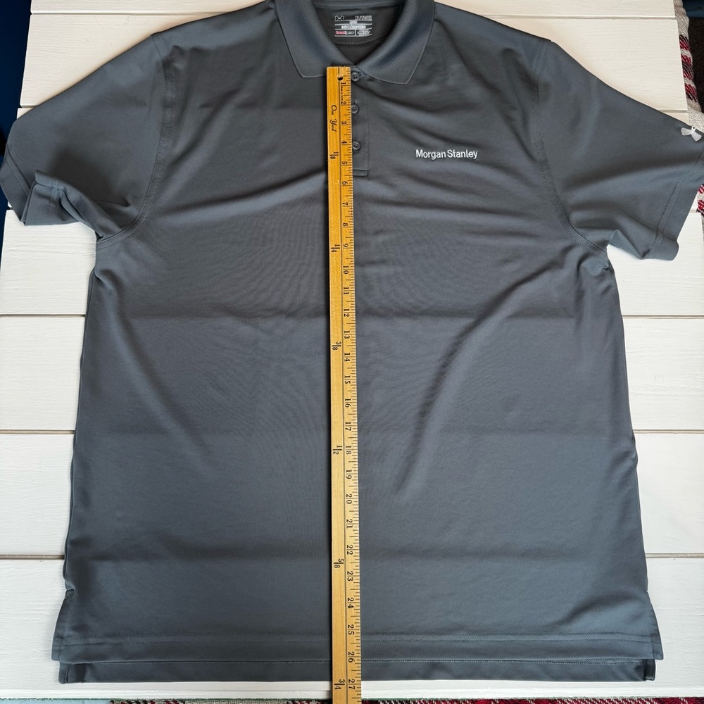 Morgan Stanley Branded Men's Gray Under Armour Polo Shirt - Picture 8 of 8